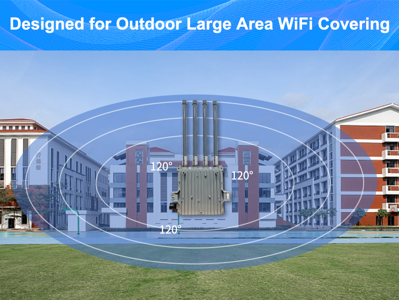 IPQ6000 1800Mbps Gigabit Ports Wifi 6 5G Router Outdoor Using (9)