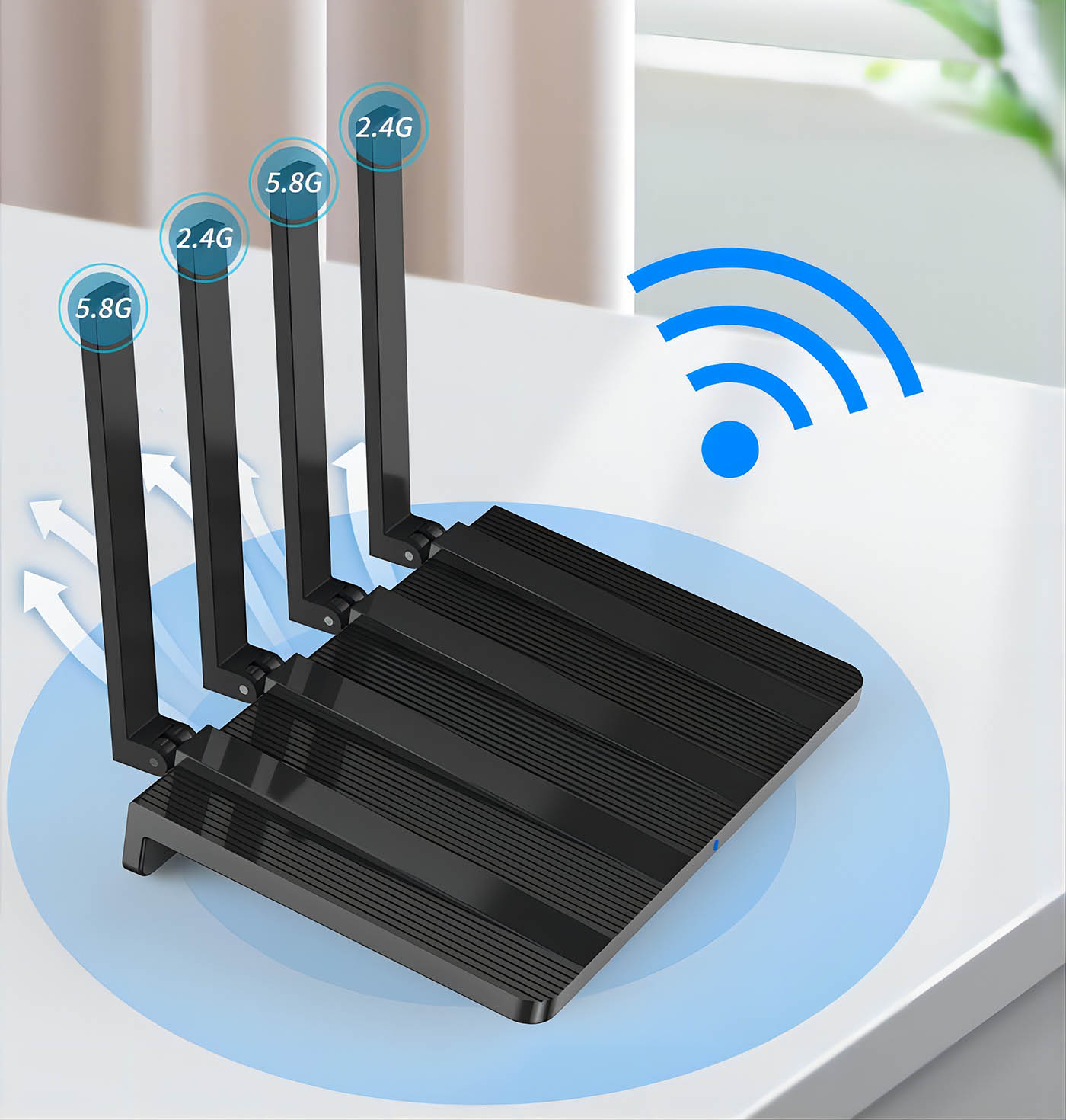 China Factory Price Router 5g Sim Card - Mesh Wifi 6 5G 1800Mbps dual band  2.4G 5.8G Gigabit Ports MTK7621A Chipset Wireless Router – Zhitotong  factory and suppliers